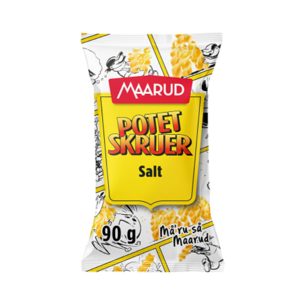 Potato Screws Salt 90g Maarud | Potato Screw | All season, Party, Potato Screws, Potato Snacks, Snacks | Maarud