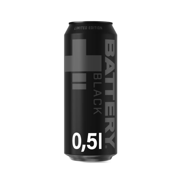 Battery Black 0,5l Can | Energy drink | All season, Beverages, Energy drink | Battery