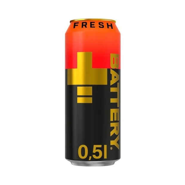 Battery Fresh 0.5L Can | Energy drink | All season, Energy drink | Battery