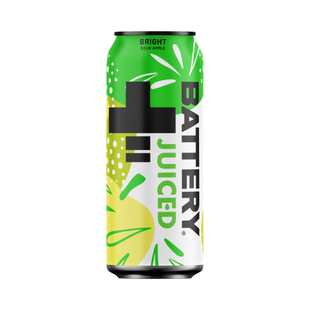 Battery Juiced Sour Apple 0.5L Can | Energy drink | All season, Energy drink | Battery