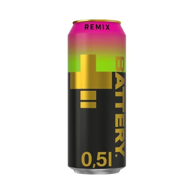 Battery Remix 0.5L can | Energy drink | All season, Energy drink | Battery