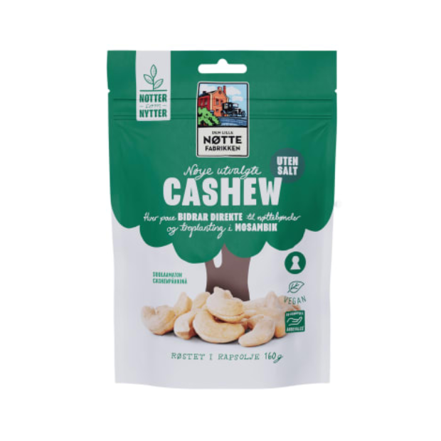 Cashew Nuts Large w/o Salt 160g Dln | Cashew Nuts | All season, Brazil Nuts, Cashew Nuts, Party, Snacks, Vegan | Den lille nøttefabrikken