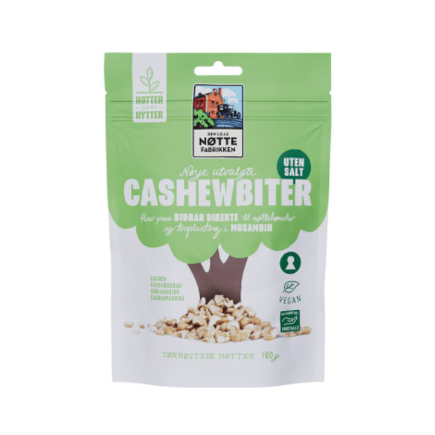 Cashew Nuts Pre-chopped w/o Salt 180g Dln | Cashew Nuts | All season, Cashew Nuts, Party, Snacks, Vegan | Den lille nøttefabrikken