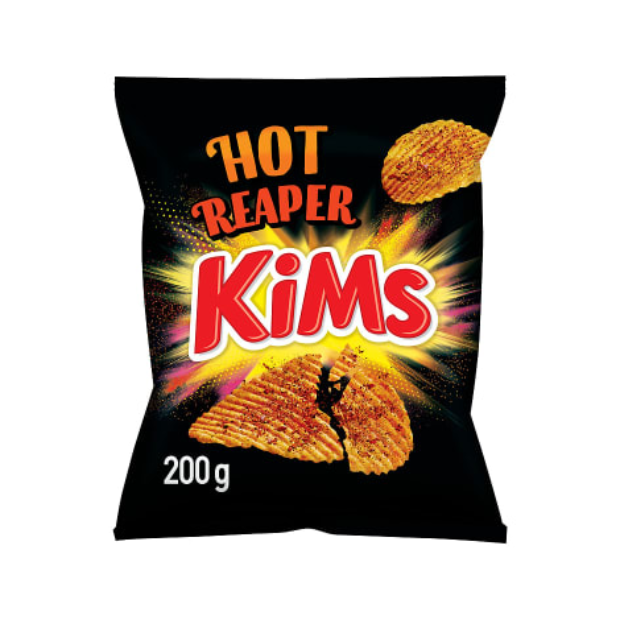Kims Potato Chips Hot Reaper 200g Kims | Potato Chips | All season, Potato Chips, Potato Snacks, Snacks | Kims
