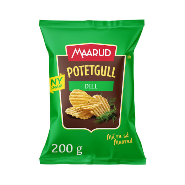 Potato Chips Dill Crinkle Cut 200g Maarud | Potato Chips | All season, Party, Potato Chips, Potato Snacks, Snacks | Maarud