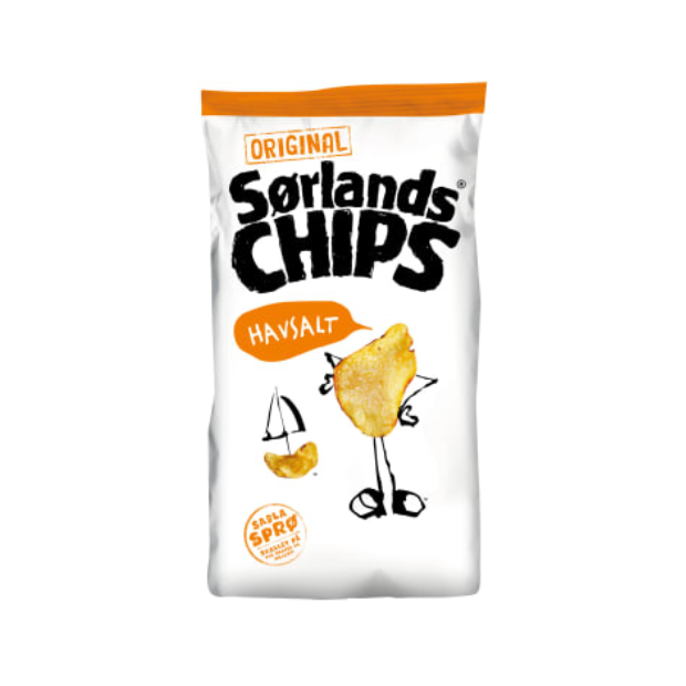 Original Sea Salt 190g Sørlandschips | Potato Chips | All season, Party, Potato Chips, Potato Snacks, Snacks | Sørlandschips