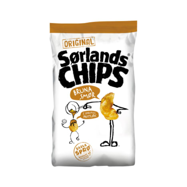 Sørlandschips Browned Butter & Garlic 180g | Potato Chips | All season, Party, Potato Chips, Potato Snacks, Snacks | Sørlandschips