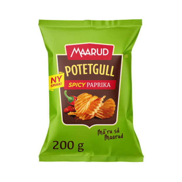 Potato Chips Spicy Paprika 200g Maarud | Potato Chips | All season, Party, Potato Chips, Potato Snacks, Snacks | Maarud