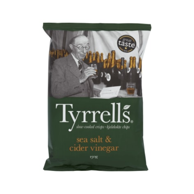 Tyrrells Chips Sea Salt&Vinegar 150g | Potato Chips | All season, Party, Potato Chips, Potato Snacks, Snacks | Tyrrells
