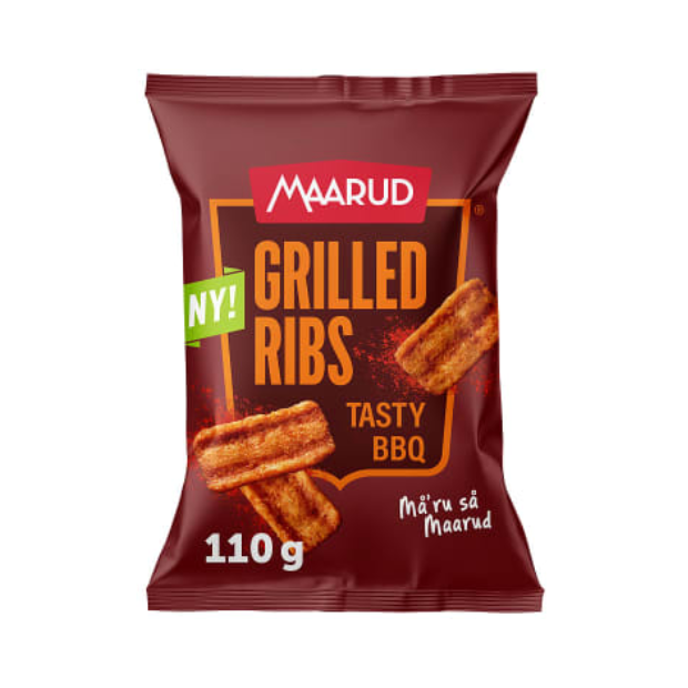 Grilled Ribs Tasty BBQ 110g Maarud | Snack Chips | All season, Chips, Party, Snacks | Maarud