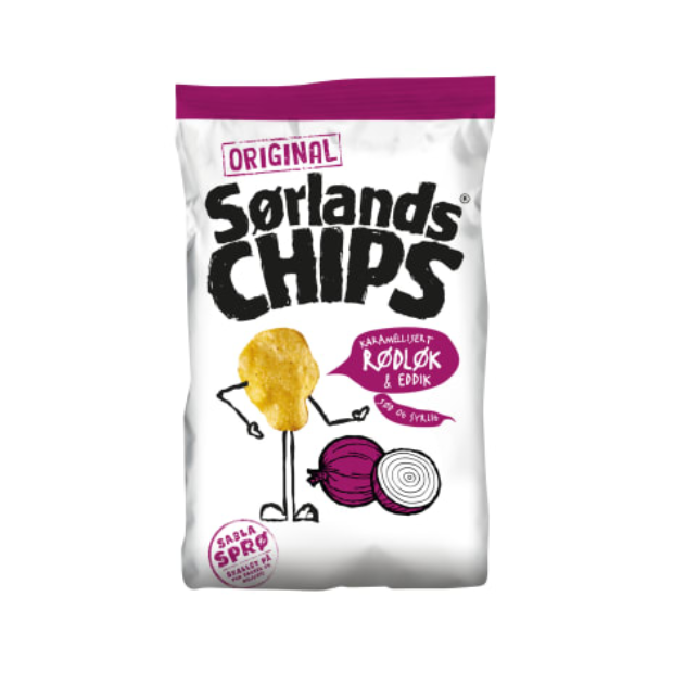 Southern Chips Caramelized Red Onion & Vinegar 140g | Potato Chips | All season, Party, Potato Chips, Potato Snacks, Snacks | Sørlandschips