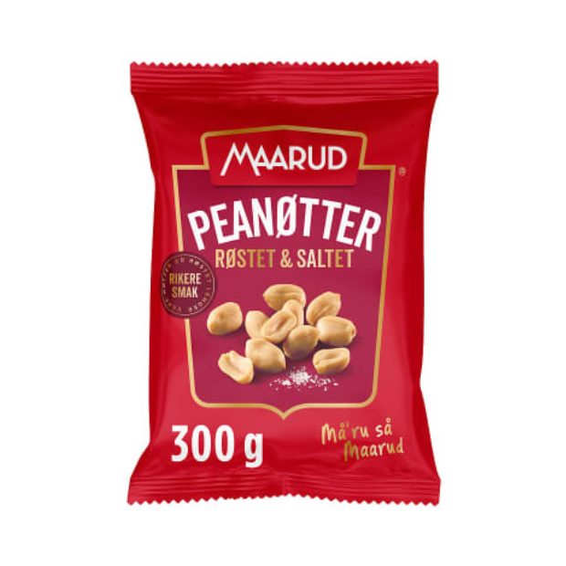 Peanuts Roasted & Salted 300g Maarud | Peanuts | All season, Party, Peanuts, Snacks | Maarud