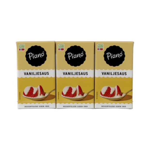Vanilla Sauce 3x250ml Piano | Vanilla Sauce | All season, baking, Dessert, Dessert Topping, Snacks, Vanilla Sauce | Piano