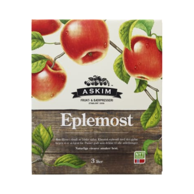 Apple Juice 3l Bag-in-Box Askim | Apple Juice | All season, Apple Juice, Drink, Non-Alcoholic Beverages, Snacks | Askim