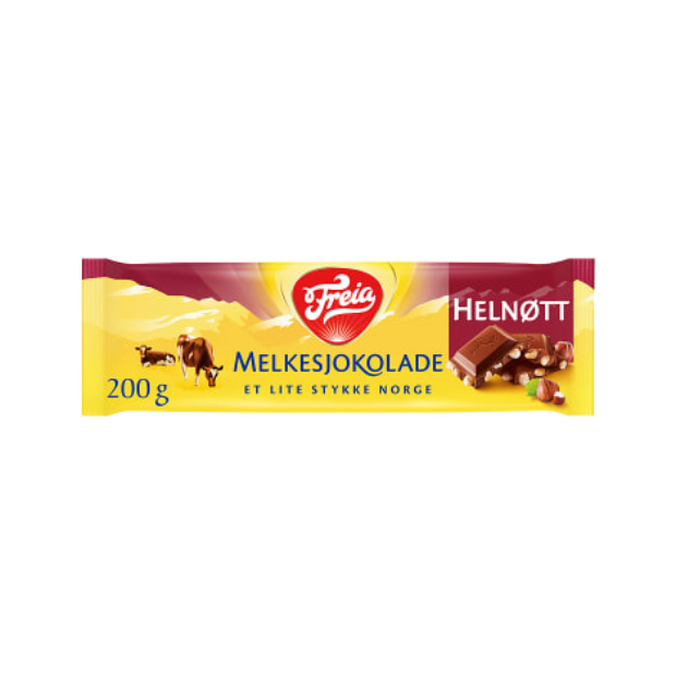 Freia Milk Chocolate Whole Nut 200g | Chocolate | All season, chocolate, Easter-deals, Party | Freia