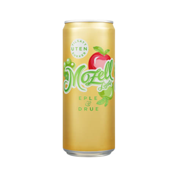 Mozell Light 0.33l can | Apple and Grape soda | All season, No sugar, Non-Alcoholic Beverages, Party, Snacks, Soda Drinks | Mozell