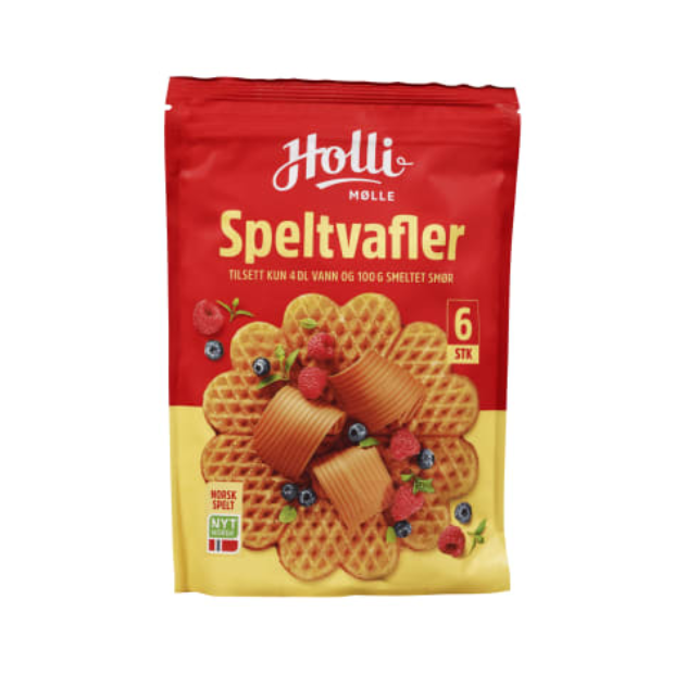 Spelt waffles 250g Holli Mølle | Waffle Mix | All season, Snacks, Waffle Mix | Holli Mølle