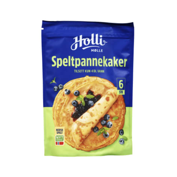 Spelt Pancakes 200g Holli Mølle | Pancake Mix | All season, baking, Pancake Mix, Snacks | Holli Mølle