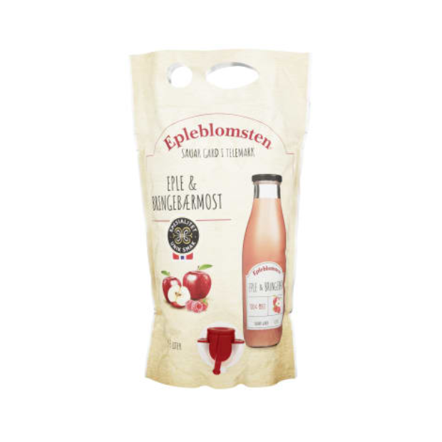 Apple Juice Apple & Raspberry 1.75L Epleblomsten | Apple Juice | All season, Apple Juice, Snacks | Epleblomsten
