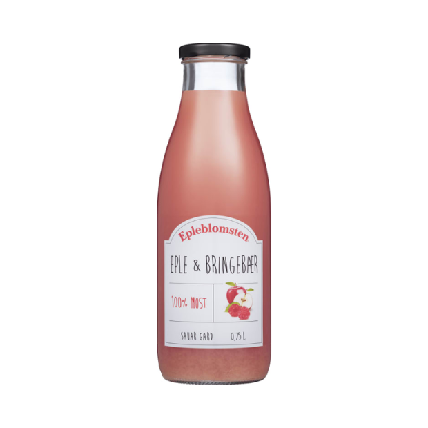 Apple Juice Apple & Raspberry 0.75l Epleblomsten | Apple Juice | All season, Apple Juice, Snacks | Epleblomsten