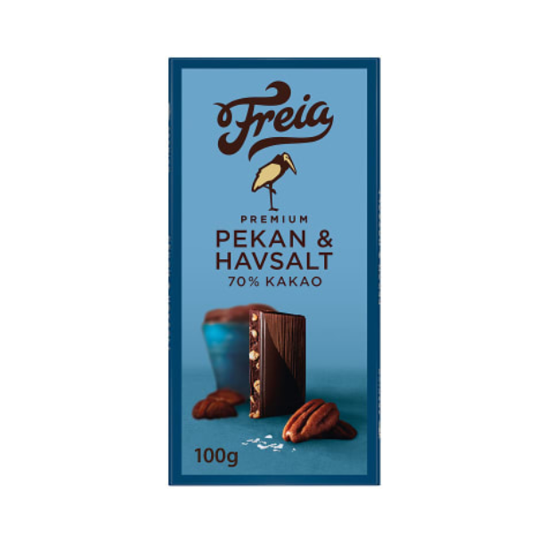 Premium Dark 70% Pecan & Sea Salt 100g Freia | Chocolate | All season, baking, chocolate | Freia