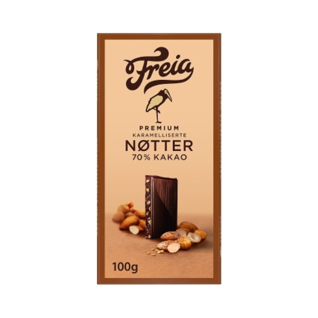 Premium Dark 70% Caramel. Nuts 100g Freia | Chocolate | All season, baking, chocolate | Freia