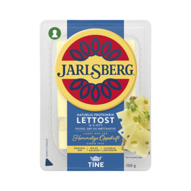 Jarlsberg Light, sliced 150g Tine (Jarlsberg Lettere skivet) | Norbites