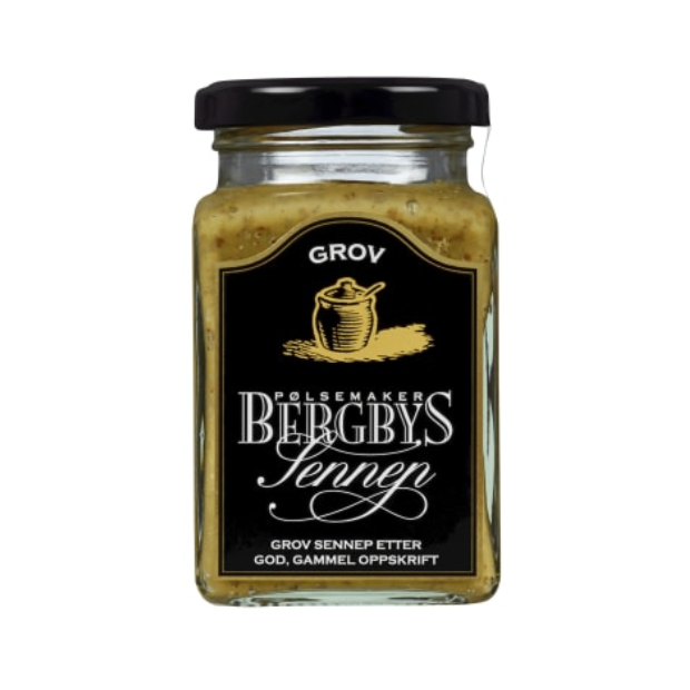 Coarse Mustard 230g – Grov Sennep by Bergbys | Mustard Sauce | All season, condiments and Sauces, Cooking | Bergbys