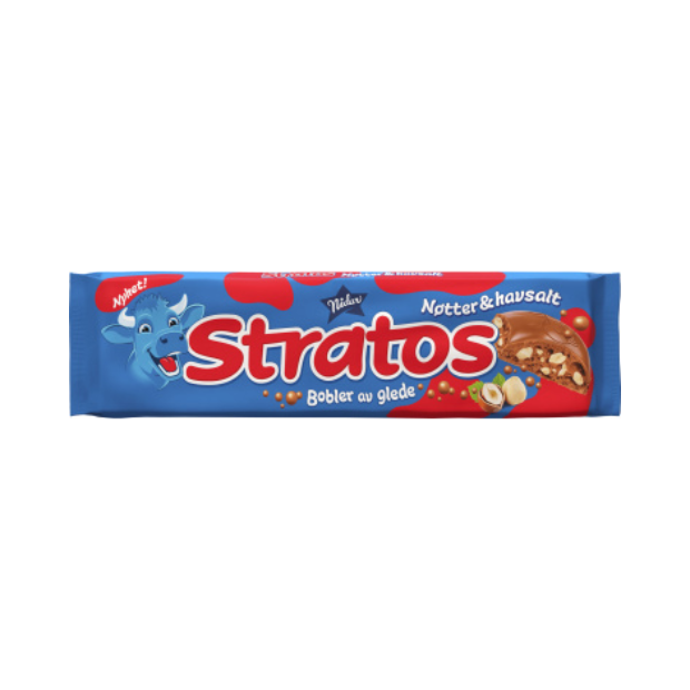 Stratos Chocolate Bar with Nuts & Sea Salt 155g – Nøtter & Havsalt | Chocolate | All season, chocolate, Snacks | Stratos