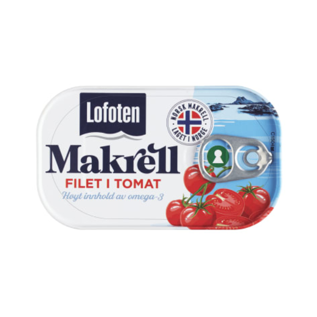 Original Mackerel in Tomato 110g – Makrell i Tomat by Lofoten | Fish Spread | All season, Fish Spread, Snacks | Lofoten