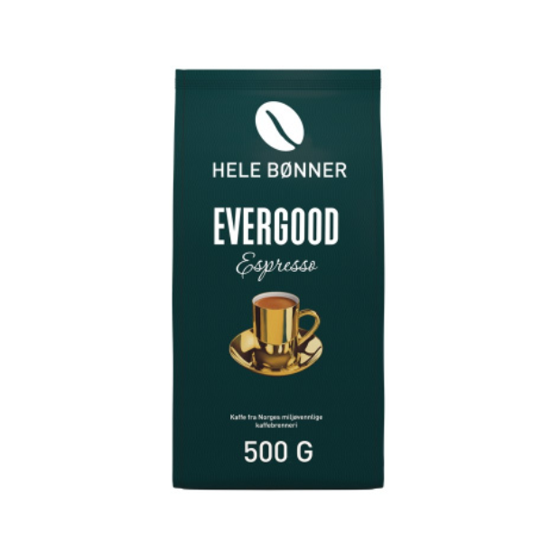 Evergood Espresso Whole Coffee Beans 500g – Hele Bønner | Whole Beans Coffee | All season, Beverages, Coffee | Evergood