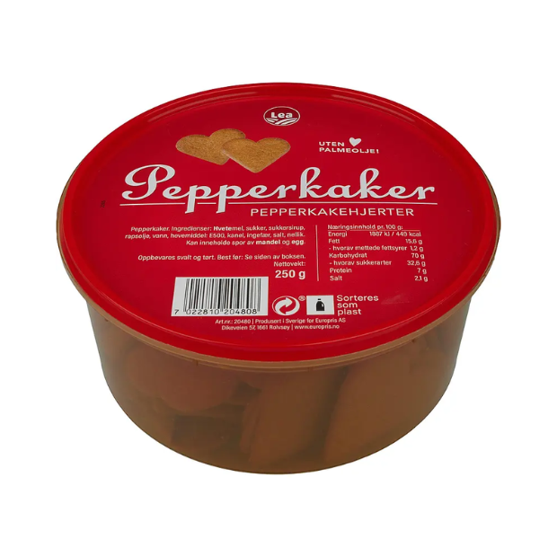 Gingerbread Hearts 250g - Pepperkakehjerter | Christmas Cookies/Gingerbread Cookies | bakery, Gingerbread Cookies, Snacks | Lea