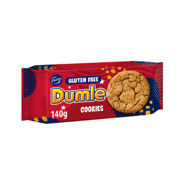 Dumle Cookies gluten free 140g Fazer | Cookies | All season, Cookies, Gluten free, Snacks | Fazer