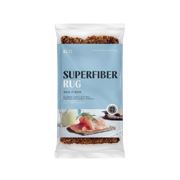 Bran Bread Superfiber Rye 100g - Klibrød Superfiber Rug | Bread | All season, bakery, Bread, breakfast, Snacks | &Co