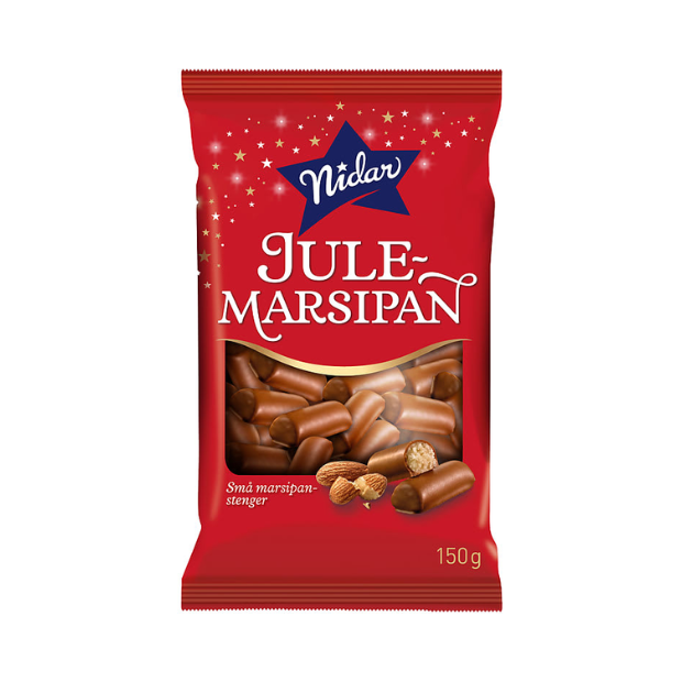 Christmas Marzipan Mini Bars 150g Nidar - Julemarsipan Småstenger | Chocolate | chocolate, christmas | Nidar