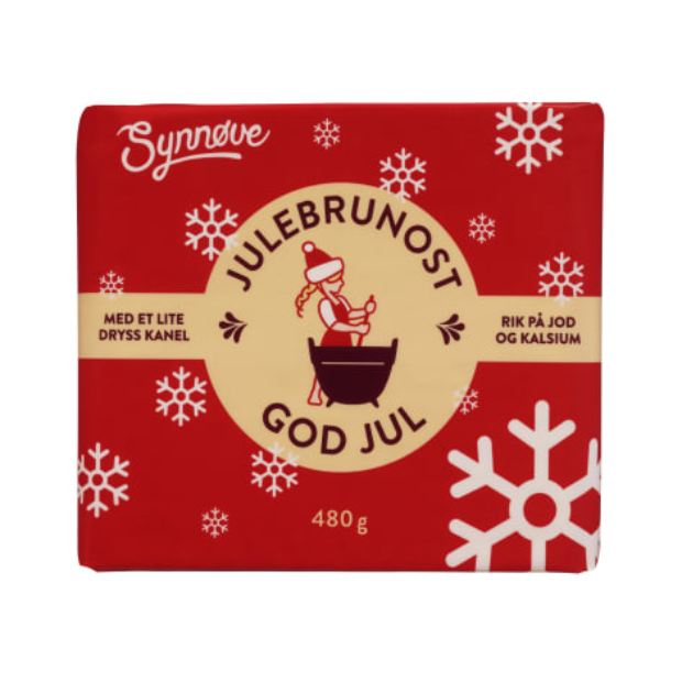 Christmas Brown Cheese 480g Synnøve - Julebrunost | Brown Cheese | Cheese and Dairy, christmas, Party | Synnøve