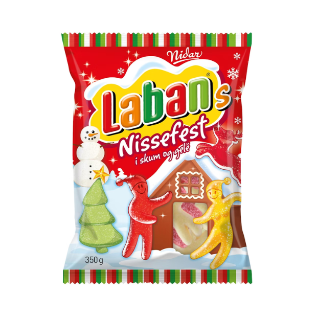 Labans Christmas Party (Nissefest) 350 g | Gummy Candy | Candy, christmas, Party | Laban