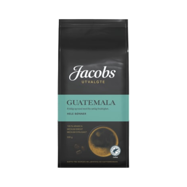 Guatemala Coffee Whole Beans (Hele Bønner) 500g Jacobs Utvalgte | Roasted whole Beans | All season, Coffee, Roast Whole Beans, Snacks | Jacob Utvalgte