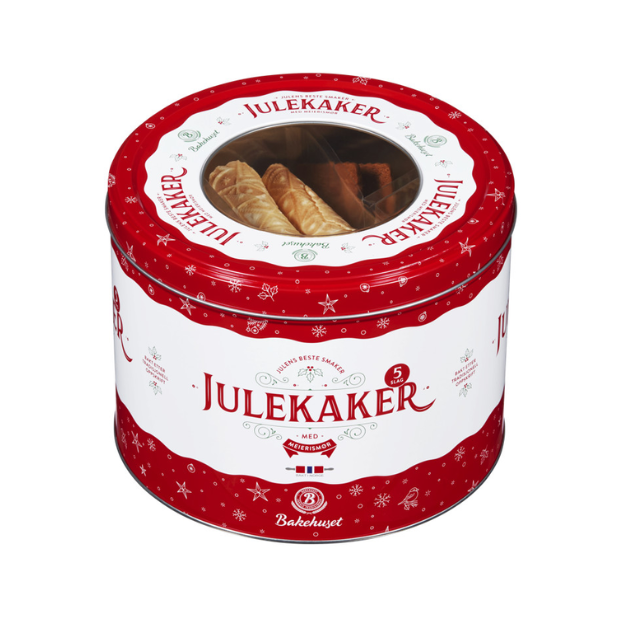 Christmas Cookie Tin 5 Varieties, 550g Bakehuset - Julekakeboks 5slag | Cookies | christmas, Christmas cookies, Party, Snacks | Bakehuset