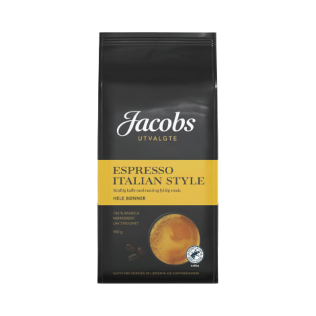 Espresso Italian Hele Bønner (Whole Beans) 500g Jacobs Utvalgte | Roast Whole Beans | All season, Coffee, Roast Whole Beans, Snacks | Jacob Utvalgte