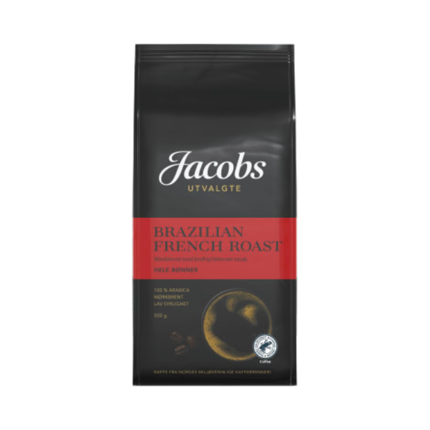 Brazilian French Roast Hele Bønner (Whole Beans) 500g Jacobs | Coffee | All season, Coffee, Snacks | Jacob Utvalgte