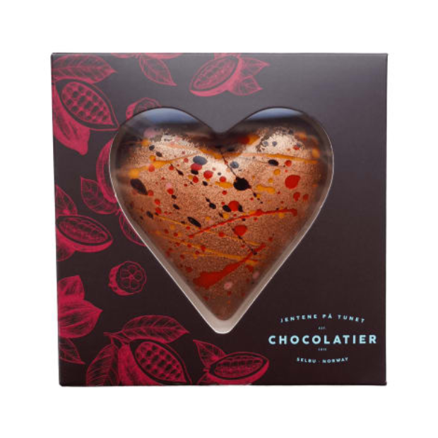 Chocolate Heart Hazelnut Crunch 30g - Sjokoladehjerte Hasselknas 30g Jentene På Tunet