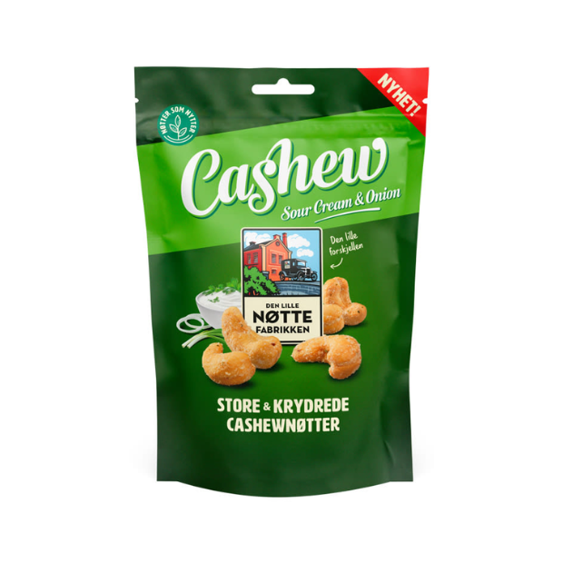 Cashew Nuts Sour Cream & Onion - Cashewnøtter Sourcream&Onion 150g Dln