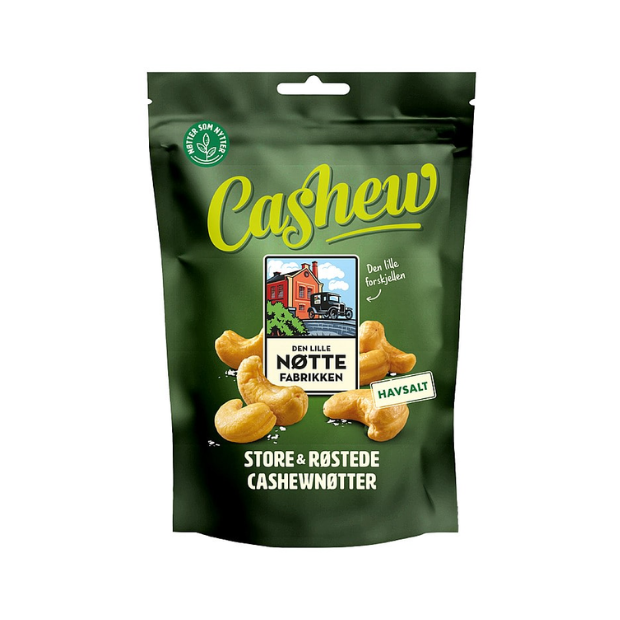 Sea Salted Cashew Nuts - Cashewnøtter m/Havsalt 190g Dln