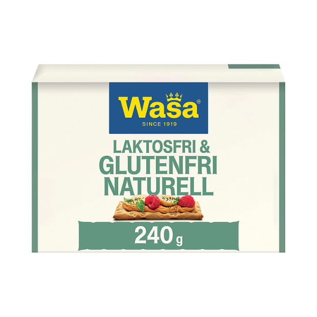 Wasa Gluten-Free Crispbread Original - Knekkebrød Naturell Gl.Fri 240g Wasa
