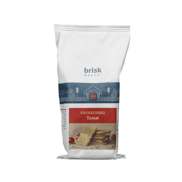 Brisk Gluten-Free Tomato Crispbread - Knekkebrød m/Tomat Gl.Fri 150g Brisk