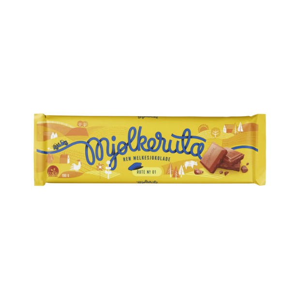Pure Milk Chocolate- -  Mjølkeruta Ren Melkesjokolade 190g