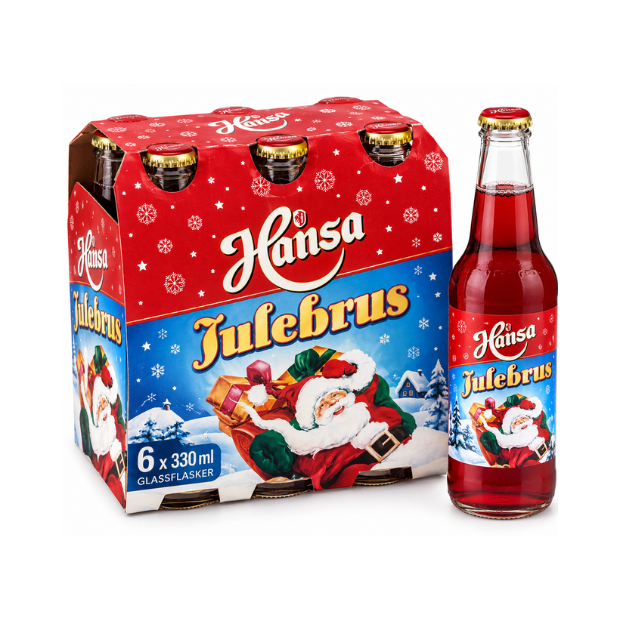 Norwegian Christmas Soda - Hansa Julebrus 6-Pack 6 x 330ml