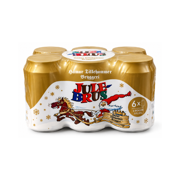 Norwegian Christmas Soda 6-Pack – 6 x 330ml - Hamar Julebrus 0,33lx6 boks