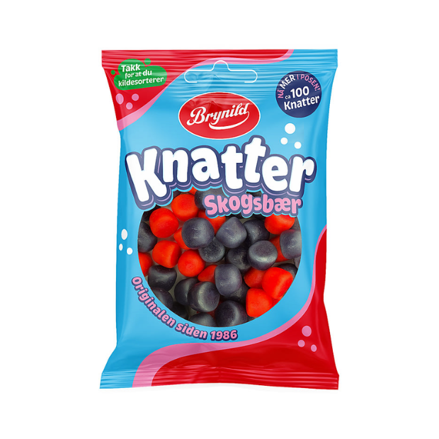 Knatter Wild Berry Foam Candy - Knatter Skogsbær 100g Brynild